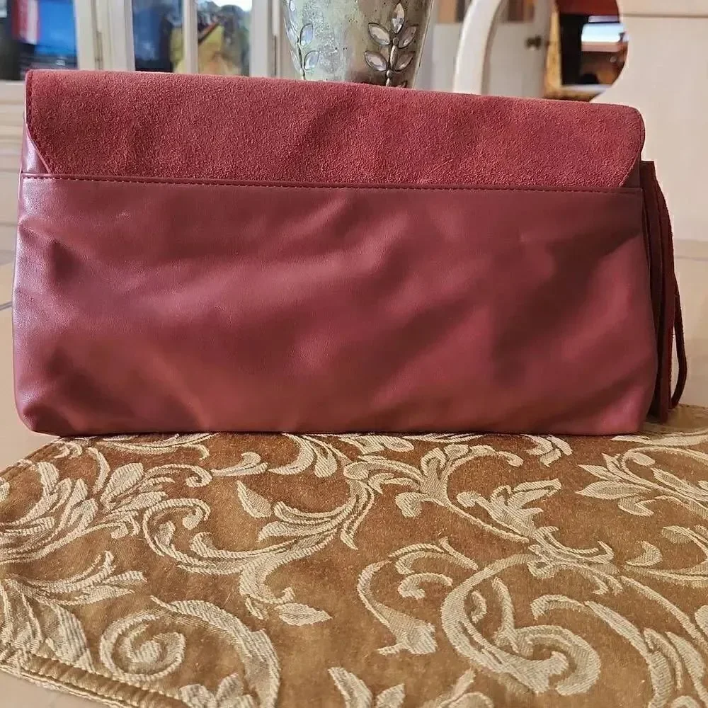 White House Black label rust clutch bag